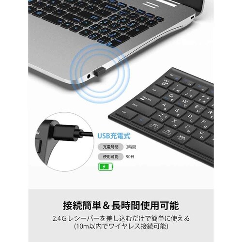 iClever ���C�����X�L�[�{�[�h GKJ22S �V���o�[�z���C�g_5