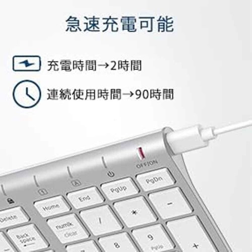 iClever ���C�����X�L�[�{�[�h GKJ22S �V���o�[�z���C�g_14