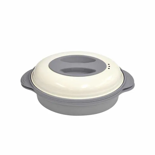 電子レンジ調理器(丸型) ホワイトグレー VS-KE16 【プラザセレクト】_2