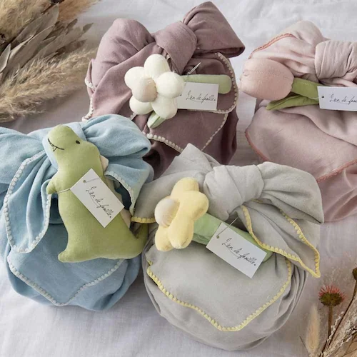 Lien de famille おくるみのベビーケーキ K01-00103 グレー_2