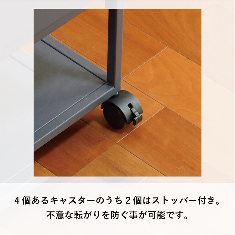yurip★送料無料★ネームプレートキャスター付きワゴン 忘れ物防止ワゴン RSP-WG1 ネイビー 7343456 │アイリスオーヤマ公式