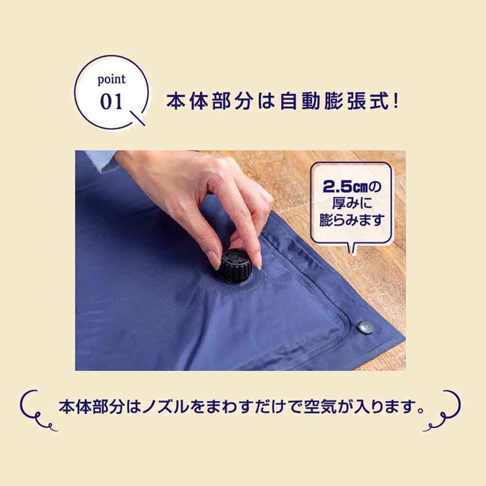 マルチエアーマット 収納袋付き ネイビー 40-0108 7343778│アイリス
