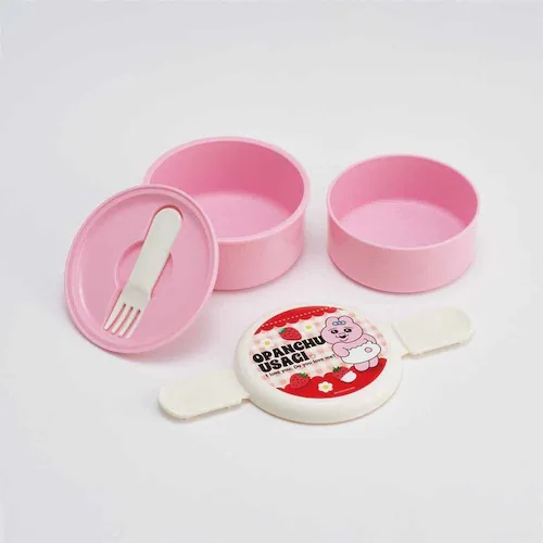 スケーター 丸型2段ランチボックス 500ml ONWR1 Nuiパン_4