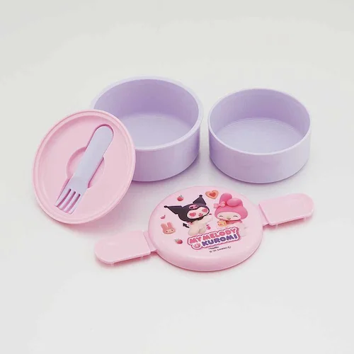 スケーター 丸型2段ランチボックス 500ml ONWR1 Nuiパン_11