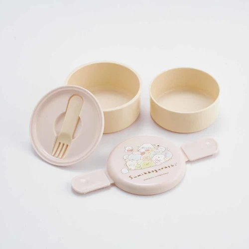 スケーター 丸型2段ランチボックス 500ml ONWR1 Nuiパン_12