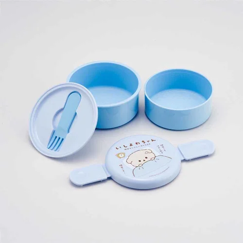 スケーター 丸型2段ランチボックス 500ml ONWR1 Nuiパン_13