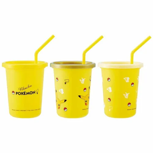 スケーター プラスチックタンブラー 3個セット ポケモン ピカチュウ フェイス25 SIH3ST _3