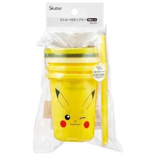 スケーター プラスチックタンブラー 3個セット ポケモン ピカチュウ フェイス25 SIH3ST _4