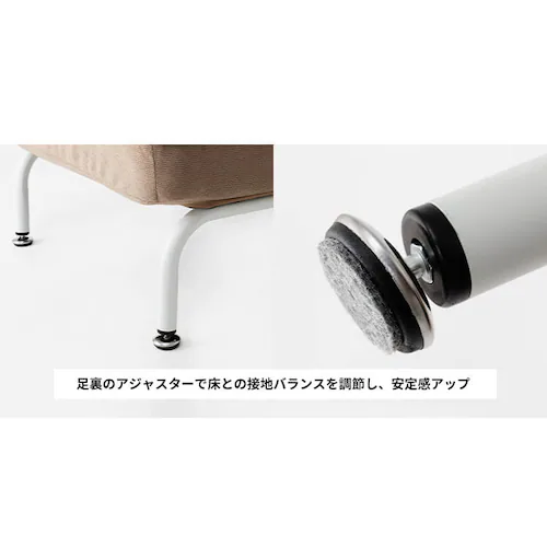 脚付きリクライニングデザインソファLuoto CG-807S-S ライトグレー_4
