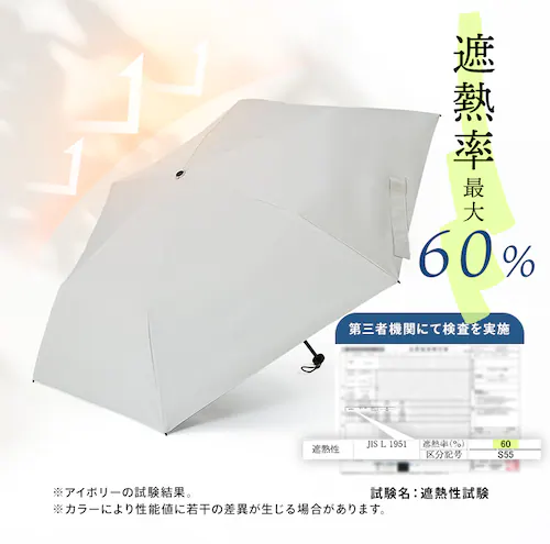 スマートエール 軽量 晴雨兼用傘 55cm ブルーグレー_6