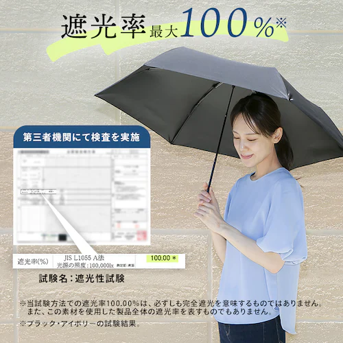 スマートエール 自動開閉 晴雨兼用傘 55cm ブラック_6