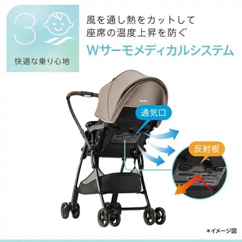 Aprica カルーンエアー メッシュ AC ベージュ_10