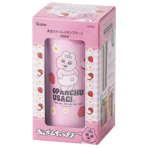 スケーター 真空ステンレスタンブラー 400ml おぱんちゅうさぎ ストロベリー STB4N_2