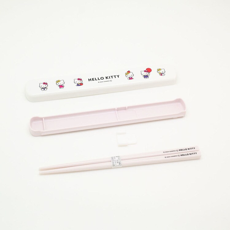 ハローキティ 引フタ箸箱セット（19.5cm） HS-16 7346305│アイリス