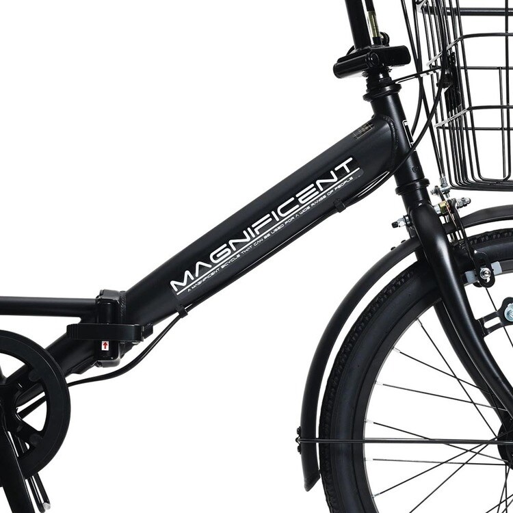 折りたたみ自転車MAGNIFICENT 206HD ブラック【時間指定不可】【代引