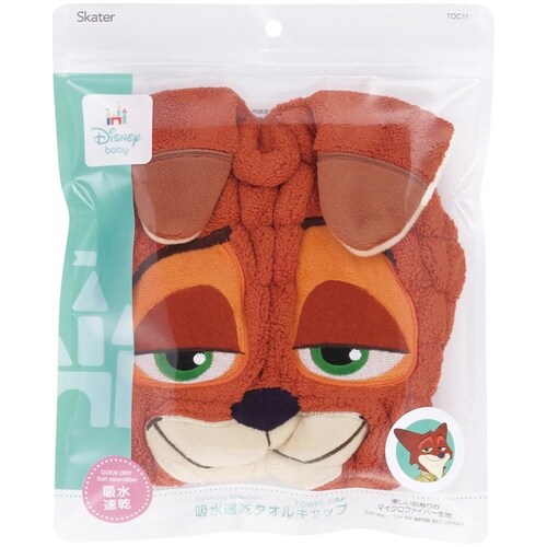 スケーター ディズニー ズートピア タオルキャップ TOC11 ニック_3