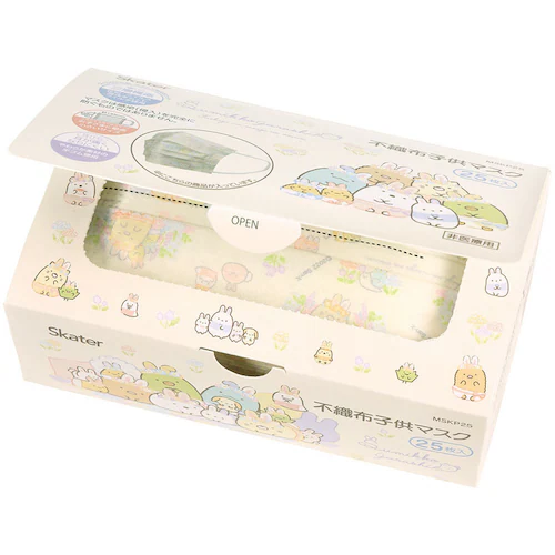 スケーター 子供用キャラクターマスク Mサイズ 不織布 25枚入 MSKP25 すみっコぐらしうさぎのおにわ_3