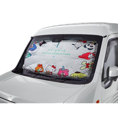 3WAYカーシェード SWIMMER×SANRIO SS0013 レッド_3
