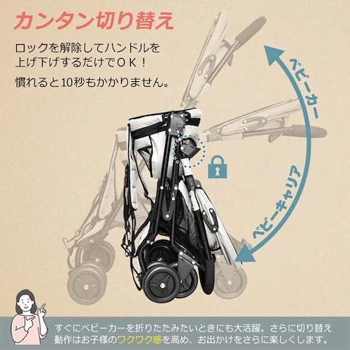 JTCBABY おんぶっこバギー J-1868 スモークグレー_16