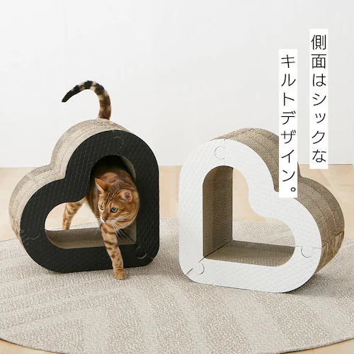 猫のつめとぎハート またたびの香り付き ホワイト_7