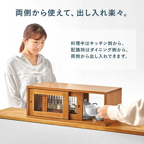 カウンター上収納 MUD-6126LBR ライトブラウン_4