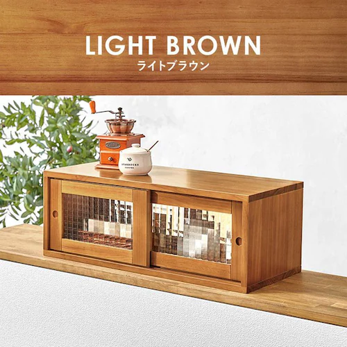 カウンター上収納 MUD-6126LBR ライトブラウン_14