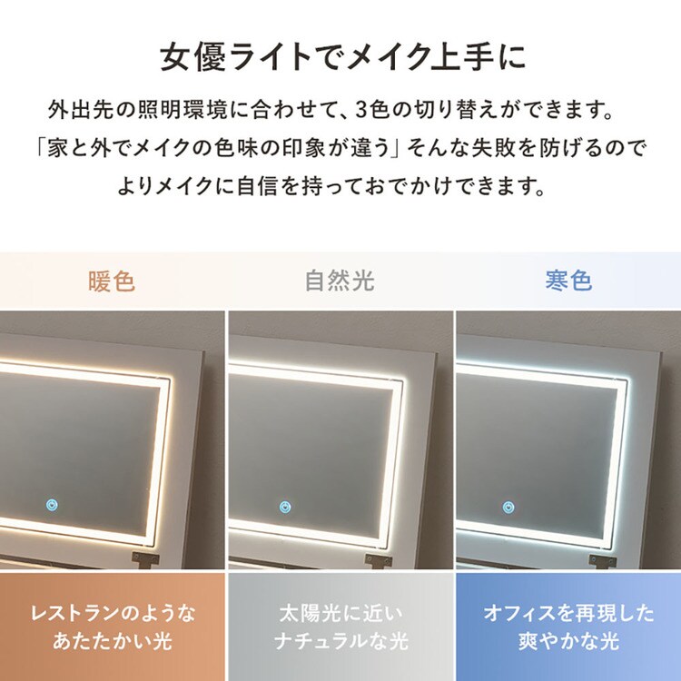 ドレッサー ホワイト MD-5844WH 【時間指定不可】【代引不可】【同梱