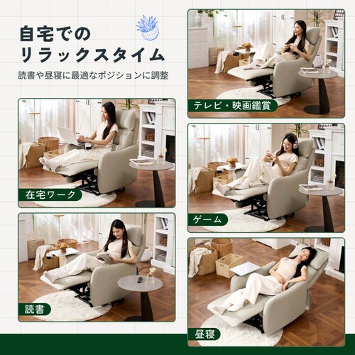 FlexiSpot �d�����N���C�j���O�\�t�@ ���C�g�O���[ Lune-PRO-LG-JA_6