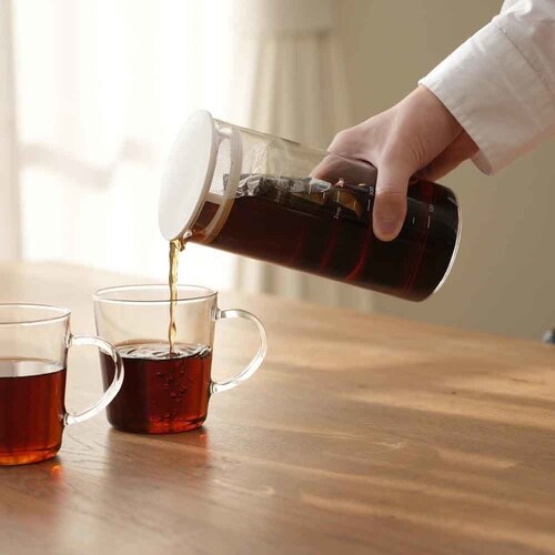 HARIO SLOWRA �ϔM�K���X �t���[�c�s�b�`���[ 700ml �z���C�g SFPI-700-W_6