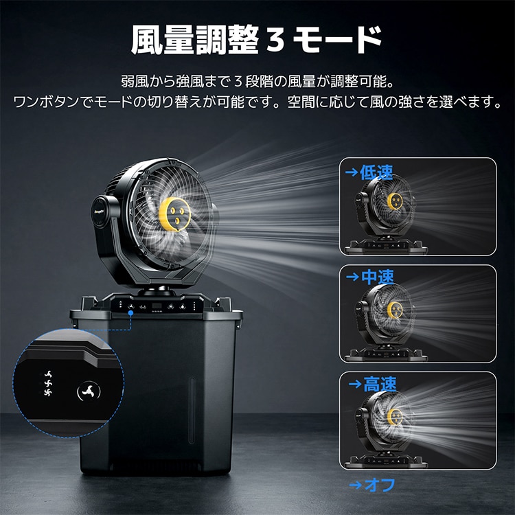 BougeRV 冷えMistPro タンク付ミストファン ブラック BRV-MF01 7351556