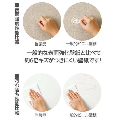 しっかり貼る 抗菌強化壁紙 ホワイト PCP05M_4