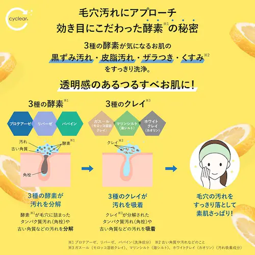 【2個セット】CyCLear ビタミンC 酵素泡洗顔 本体 300ml_5
