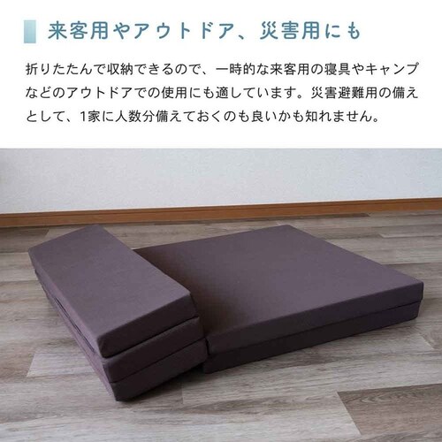 ふとんファクトリー 旅するゴロンマット 70cm幅 ブラウン_5