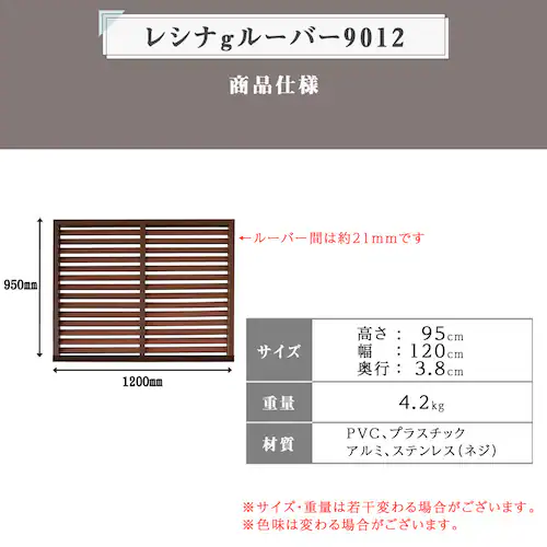 レシナgルーバー9012 3枚セット ウォルナット ウォルナット【時間指定不可】【代引不可】【同梱不可】_7