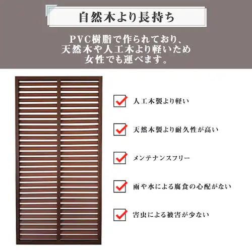 レシナgルーバー9090 5枚セット ウォルナット ウォルナット【時間指定不可】【代引不可】【同梱不可】_2