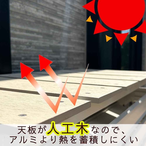人工木アルミ室外機カバー 超ウルトラサイズ(ルーバー5枚)ウォルナット 【時間指定不可】【代引不可】【同梱不可】_5