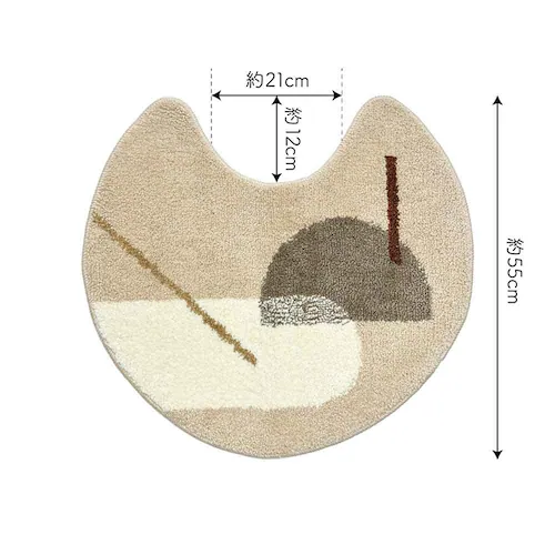 オカトー pogeun トイレマット 55×60cm カジュアル_9