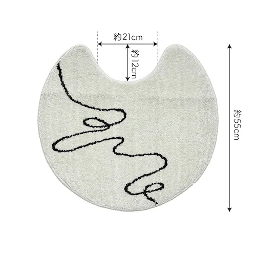オカトー pogeun トイレマット 55×60cm カジュアル_10