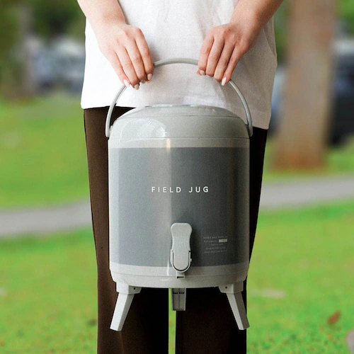 LIV PLUS LIV PLUS ウォータージャグ 7.5L コップ付き タンク 保温 保冷 大容量 グレー Cold&Hot NQ-0452_9