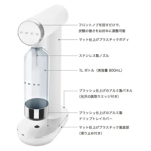 smeg ソーダメーカー マットブラック_4
