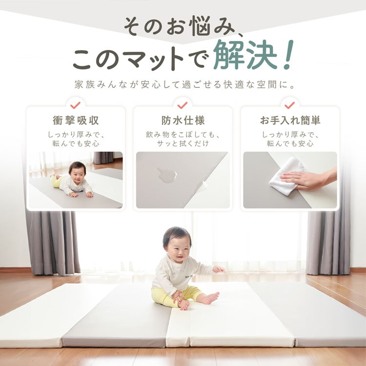 プレイマット 折りたたみ ベビー 赤ちゃん ペット PUマット 120×160