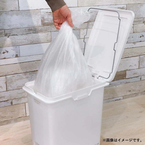 天馬 ペダル式 ゴミ箱 フタ キャスター付き 大容量 45L ホワイト ELP-PP45_7