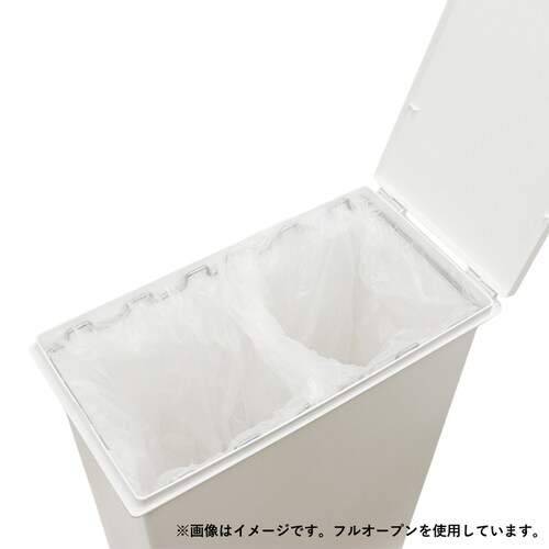 天馬 スリム ゴミ箱 45L フタ付き ワンタッチ開閉 大容量 ホワイト ELP-SP45PUSH_10