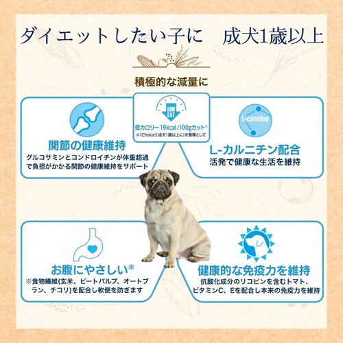 ファーストチョイス ChoiceS ダイエットしたい子に成犬1歳以上 2.2kg(550g×4)_6