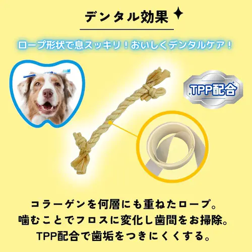 アース・ペット 食べられる 歯みがきロープ愛犬用S 5本_1