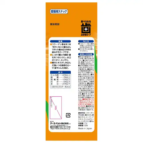アース・ペット 食べられる 歯みがきロープ 愛猫用_6