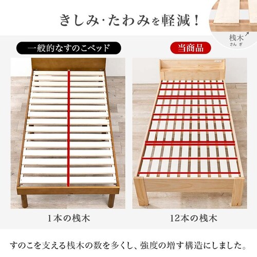 畳シングルベッド 3段階 宮棚コンセント付き MB-5168S-LBRキフネ ライトブラウン/キフネ【時間指定不可】【代引不可】【同梱不可】_10