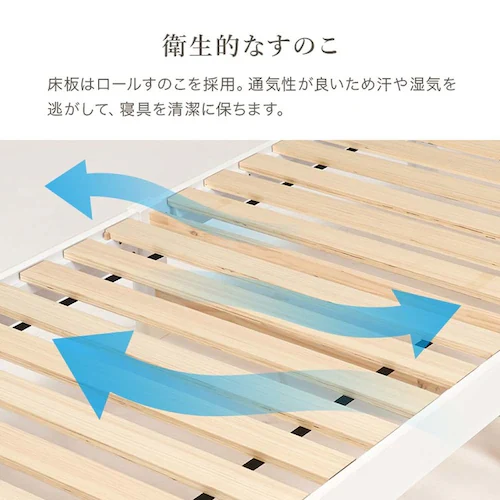 組立簡単 ボンネルコイルマットレス付シングルベッド ホワイト MB-5198S-WH3301 【時間指定不可】【代引不可】【同梱不可】_9