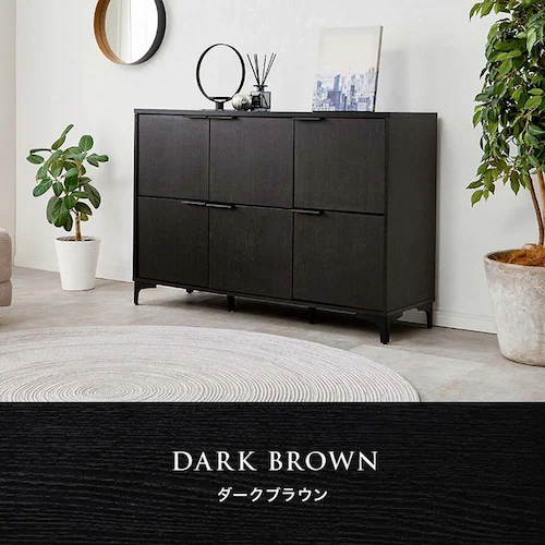 キャビネット 幅120cm 全面扉タイプ RCC-1579DBR ダークブラウン【時間指定不可】【代引不可】【同梱不可】_13