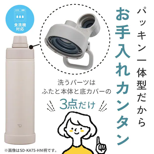 象印 象印ステンレスクールボトル 0.75L SD-KA75-HM ミスティグレー_3